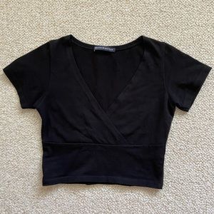 Brandy Melville Wrap-Front Crop Top